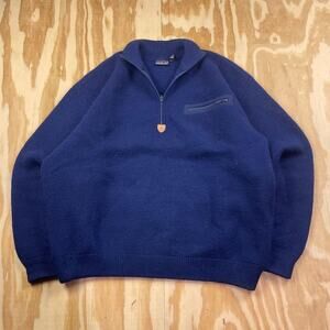 Vintage 1991 Patagonia Merino Wool Alpinist Sweater – Dark Blue – Men’s XL